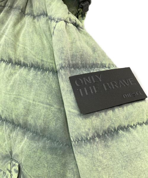 DIESEL（ディーゼル）DIESEL (ディーゼル) ONLY THE BRAVE ダウンジャケット グリーン サイズ:Sの古着・服飾アイテム