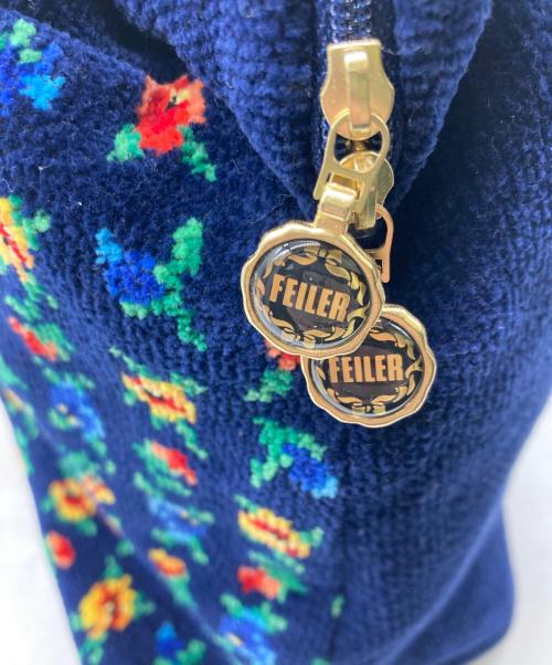 FEILER（フェイラー）FEILER (フェイラー) カリーナトートバッグ ネイビーの古着・服飾アイテム