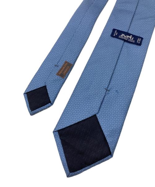 HERMES（エルメス）HERMES (エルメス) 総柄ネクタイ ブルー サイズ:-の古着・服飾アイテム