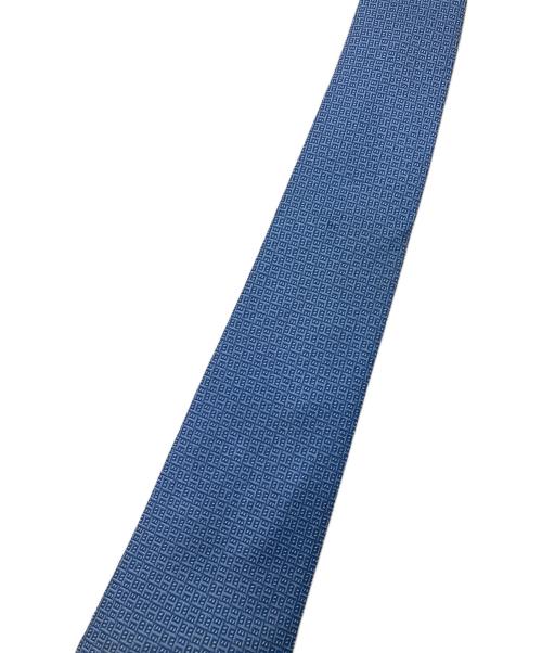 HERMES（エルメス）HERMES (エルメス) 総柄ネクタイ ブルー サイズ:-の古着・服飾アイテム