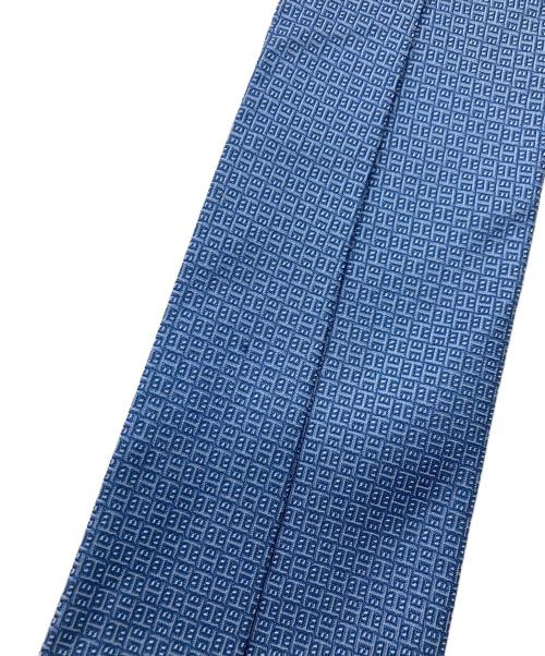 HERMES（エルメス）HERMES (エルメス) 総柄ネクタイ ブルー サイズ:-の古着・服飾アイテム