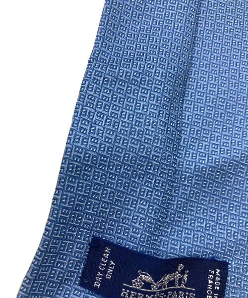 HERMES（エルメス）HERMES (エルメス) 総柄ネクタイ ブルー サイズ:-の古着・服飾アイテム