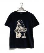 Hysteric Glamourヒステリックグラマー）の古着「プリントTシャツ」｜ブラック