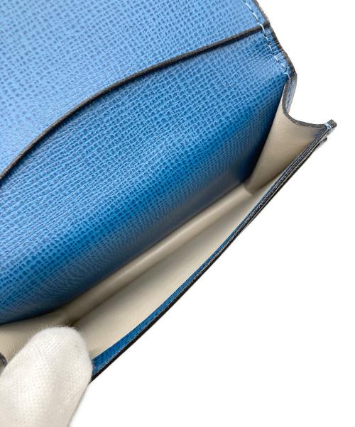 Valextra（ヴァレクストラ）Valextra (ヴァレクストラ) レザーカードケース ブルーの古着・服飾アイテム