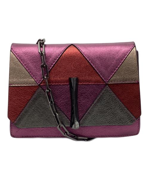 GIANNI CHIARINI（ジャンニ キアリーニ）GIANNI CHIARINI (ジャンニ キアリーニ) チェーンショルダーバッグ パープル×ピンクの古着・服飾アイテム