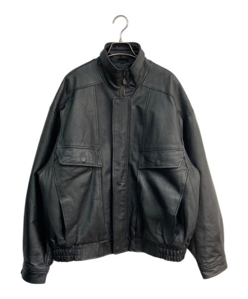 JOHN ASHFORD（ジョン アッシュフォード）JOHN ASHFORD (ジョン アッシュフォード) レザージャケット ブラック サイズ:Lの古着・服飾アイテム