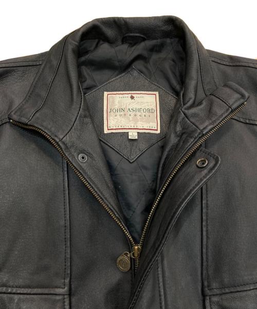JOHN ASHFORD（ジョン アッシュフォード）JOHN ASHFORD (ジョン アッシュフォード) レザージャケット ブラック サイズ:Lの古着・服飾アイテム