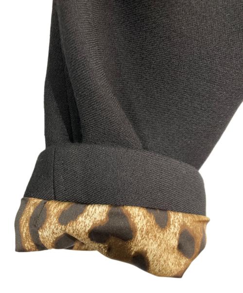 DOLCE & GABBANA（ドルチェ＆ガッバーナ）DOLCE & GABBANA (ドルチェ＆ガッバーナ) 裏地レオパードダブルコート ブラック サイズ:Ｍ（36）の古着・服飾アイテム