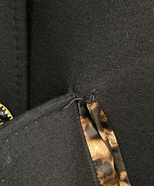 DOLCE & GABBANA（ドルチェ＆ガッバーナ）DOLCE & GABBANA (ドルチェ＆ガッバーナ) 裏地レオパードダブルコート ブラック サイズ:Ｍ（36）の古着・服飾アイテム