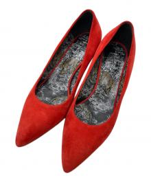 HERMES（エルメス）の古着「スウェードパンプス」｜レッド