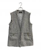 green label relaxingグリーンレーベルリラクシング）の古着「ミックスツイードライク ジレ」｜ブルー