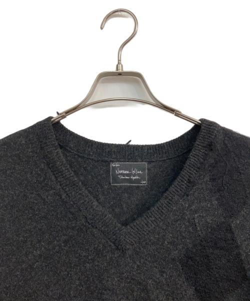 NUMBER (N)INE（ナンバーナイン）NUMBER (N)INE (ナンバーナイン) アーガイルネックプルオーバーニット ブラック サイズ:2の古着・服飾アイテム