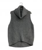 CINOHチノ）の古着「メリノウールノースリーブタートルネックニット」｜グレー