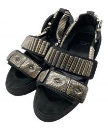 TOGA PULLA（トーガ プルラ）の古着「METAL SNEAKER SANDALS」｜ブラック
