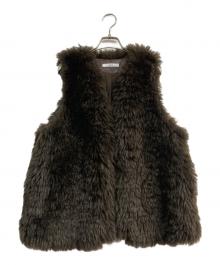 JOURNAL STANDARD relume（ジャーナルスタンダード レリューム）の古着「ロングカーリーフェイクファーベスト　24011462102030」｜ブラウン