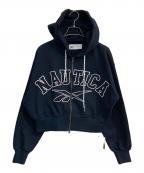 REEBOK×NAUTICAリーボック×ノーティカ）の古着「Heavy Weight Zip Short Length Hoodie　253-3256」｜ネイビー