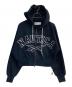 REEBOK（リーボック）の古着「Heavy Weight Zip Short Length Hoodie　253-3256」｜ネイビー