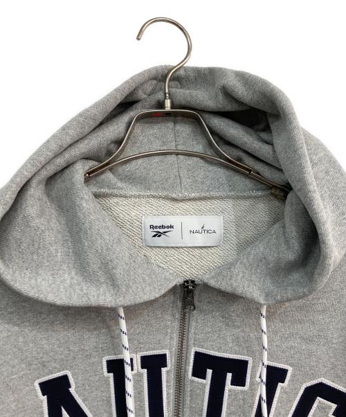 REEBOK（リーボック）REEBOK (リーボック) NAUTICA (ノーティカ) Heavy Weight Zip Short Length Hoodie　253-3256 グレー サイズ:Free 未使用品の古着・服飾アイテム