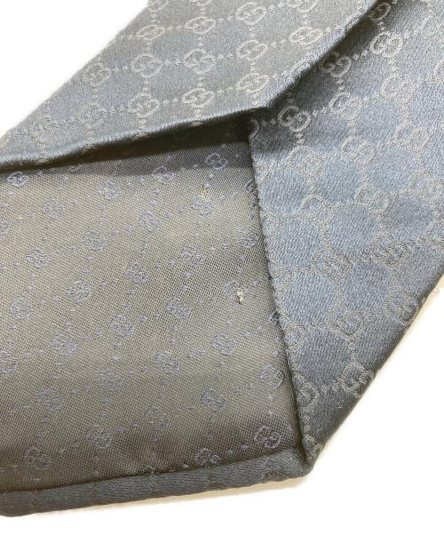 GUCCI（グッチ）GUCCI (グッチ) GGロゴパターン シルクネクタイ ネイビー サイズ:-の古着・服飾アイテム