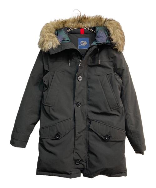 POLO RALPH LAUREN（ポロ・ラルフローレン）POLO RALPH LAUREN (ポロ・ラルフローレン) ファー付きダウンコート ブラック サイズ:ＸＳの古着・服飾アイテム