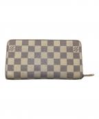 LOUIS VUITTONルイ ヴィトン）の古着「ジッピーウォレット ダミエ・アズール」｜グレー×ホワイト