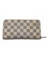 LOUIS VUITTON（ルイ ヴィトン）の古着「ジッピーウォレット ダミエ・アズール」｜グレー×ホワイト