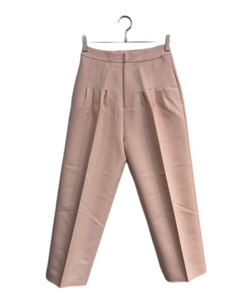 SEVEN TEN by MIHO KAWAHITO（セブン テン バイ ミホ カワヒト）SEVEN TEN by MIHO KAWAHITO (セブン テン バイ ミホ カワヒト) ハイウエストピンタックパンツ　6S403 ピンク サイズ:Mの古着・服飾アイテム