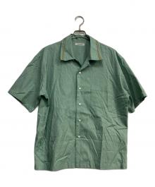MATSUFUJI（マツフジ）の古着「Open Collar Gingham Check Shirt」｜グリーン
