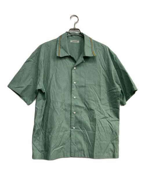 MATSUFUJI（マツフジ）MATSUFUJI (マツフジ) Open Collar Gingham Check Shirt グリーン サイズ:2の古着・服飾アイテム