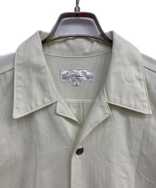 FOLL（フォル）FOLL (フォル) オープンカラーシャツ イエロー サイズ:2の古着・服飾アイテム