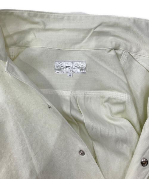 FOLL（フォル）FOLL (フォル) オープンカラーシャツ イエロー サイズ:2の古着・服飾アイテム