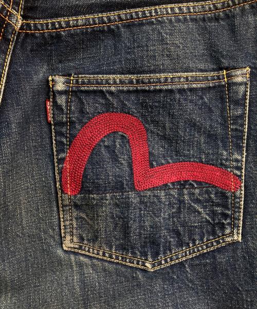 EVISU（エヴィス）EVISU (エヴィス) 2001 NO.1 SPECIAL 赤刺繍デニムパンツ インディゴ サイズ:W36×L35の古着・服飾アイテム