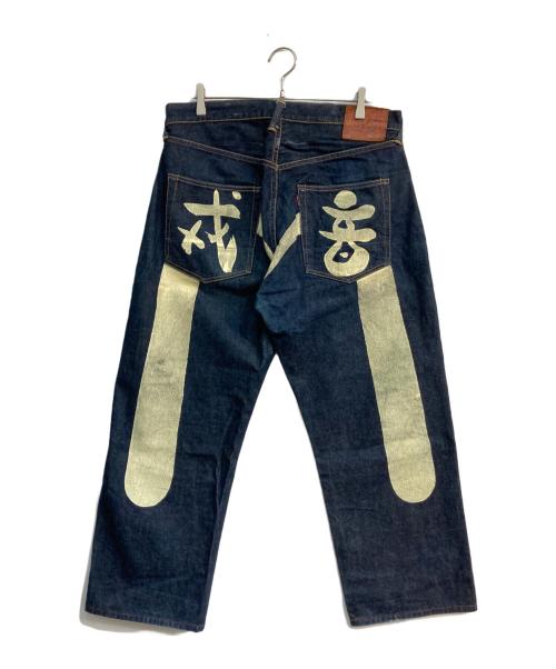 EVISU（エヴィス）EVISU (エヴィス) 2001 No.2 戒音 大黒デニムパンツ インディゴ サイズ:W35×L35の古着・服飾アイテム