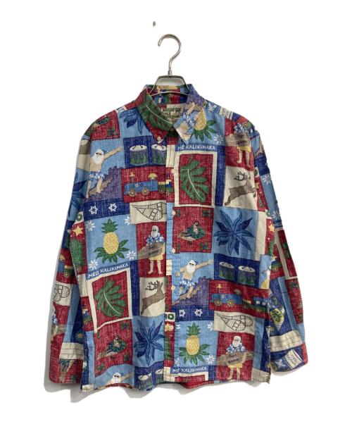 reyn spooner（レイン スプナー）reyn spooner (レイン スプナー) MALE KALIKIMAKA (メレカリキマカ) 総柄シャツ ブルー サイズ:Mの古着・服飾アイテム