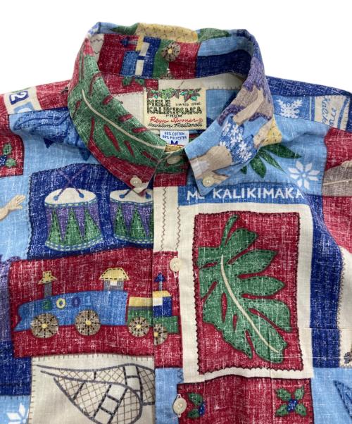 reyn spooner（レイン スプナー）reyn spooner (レイン スプナー) MALE KALIKIMAKA (メレカリキマカ) 総柄シャツ ブルー サイズ:Mの古着・服飾アイテム