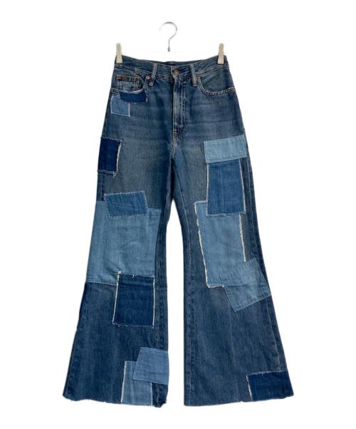 POLO RALPH LAUREN（ポロ・ラルフローレン）POLO RALPH LAUREN (ポロ・ラルフローレン) パッチワークデニムパンツ インディゴ サイズ:24の古着・服飾アイテム