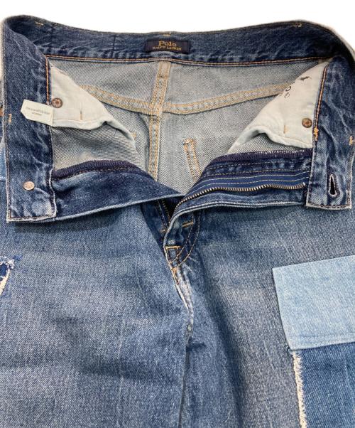 POLO RALPH LAUREN（ポロ・ラルフローレン）POLO RALPH LAUREN (ポロ・ラルフローレン) パッチワークデニムパンツ インディゴ サイズ:24の古着・服飾アイテム