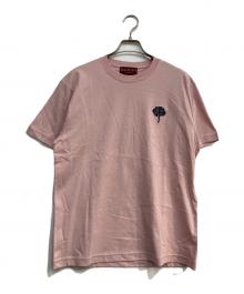 GUCCI（グッチ）の古着「エンブロイダリー付きコットンジャージーTシャツ」｜ピンク