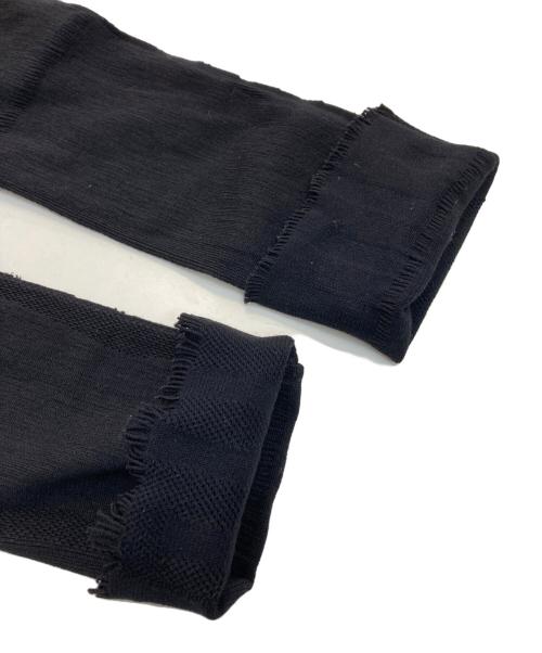 ISSEY MIYAKE（イッセイミヤケ）ISSEY MIYAKE (イッセイミヤケ) カッティングジャガードカーディガン ブラック サイズ:Ｍの古着・服飾アイテム