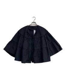 nell（ネル）の古着「スモール ギンガム チェック ティアード ボレロ」｜ブラック×ネイビー