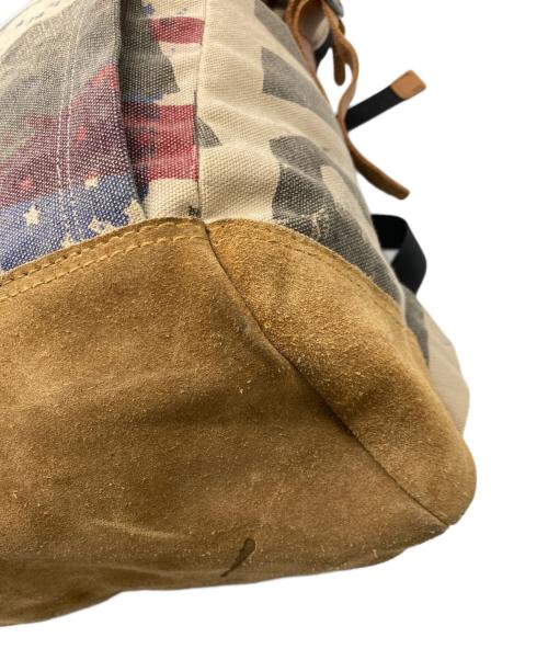 stussy（ステューシー）stussy (ステューシー) master-piece (マスターピース) コラボキャンバスバックパック ブラウンの古着・服飾アイテム