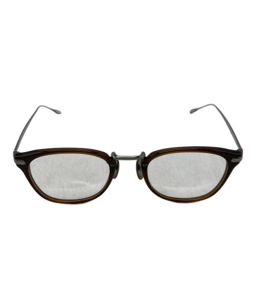 YUICHI TOYAMA（ユウイチトヤマ）YUICHI TOYAMA (ユウイチトヤマ) Steven 伊達眼鏡 ブラウン サイズ:SIZE 48□22の古着・服飾アイテム