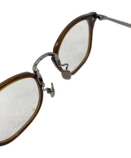 YUICHI TOYAMA（ユウイチトヤマ）YUICHI TOYAMA (ユウイチトヤマ) Steven 伊達眼鏡 ブラウン サイズ:SIZE 48□22の古着・服飾アイテム