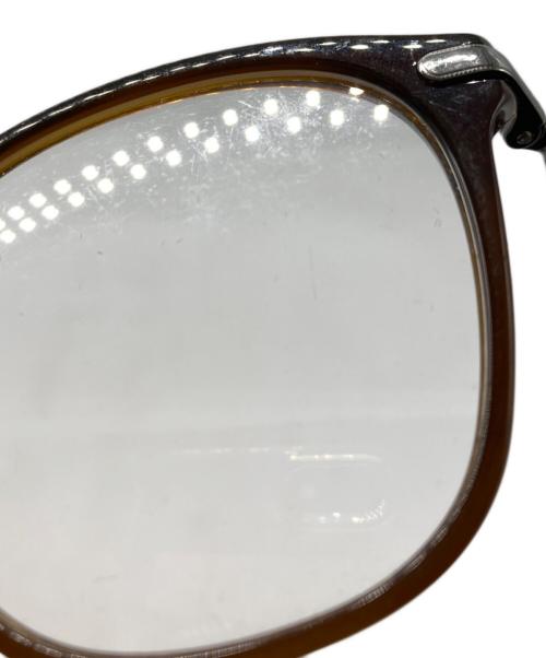YUICHI TOYAMA（ユウイチトヤマ）YUICHI TOYAMA (ユウイチトヤマ) Steven 伊達眼鏡 ブラウン サイズ:SIZE 48□22の古着・服飾アイテム