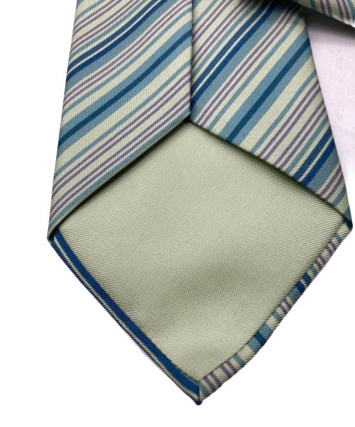 HERMES（エルメス）HERMES (エルメス) ストライプシルクネクタイ グリーン サイズ:-の古着・服飾アイテム
