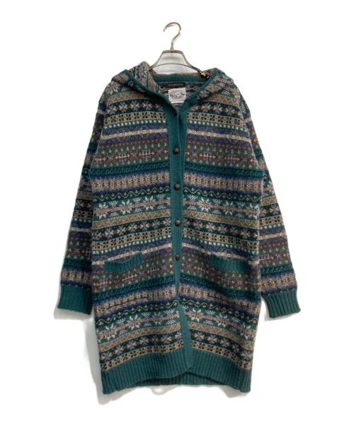 DAMA collection（ダーマコレクション）DAMA collection (ダーマコレクション) jamieson’s (ジャミーソンズ) ロングカーディガン グリーン サイズ:3の古着・服飾アイテム