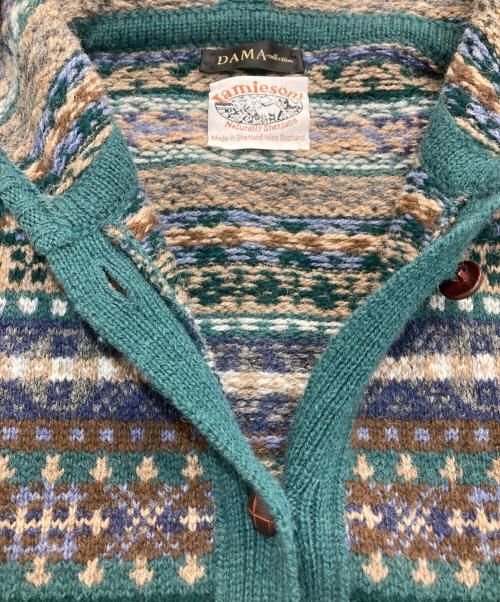 DAMA collection（ダーマコレクション）DAMA collection (ダーマコレクション) jamieson’s (ジャミーソンズ) ロングカーディガン グリーン サイズ:3の古着・服飾アイテム