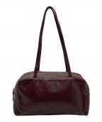 LAUREN RALPH LAURENローレンラルフローレン）の古着「レザーハンドバッグ」｜ワインレッド