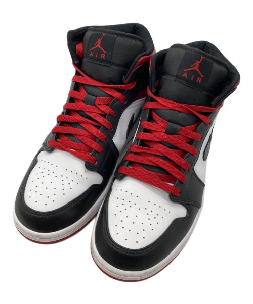 NIKE（ナイキ）NIKE (ナイキ) AIR JORDAN 1 MID ブラック×レッド サイズ:28㎝の古着・服飾アイテム
