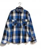 FIVE BROTHERファイブブラザー）の古着「チェックネルシャツ」｜ブルー×ホワイト